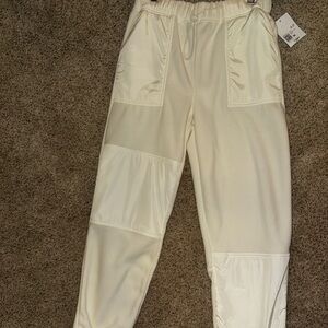 forever 21 white cargo sweatpants